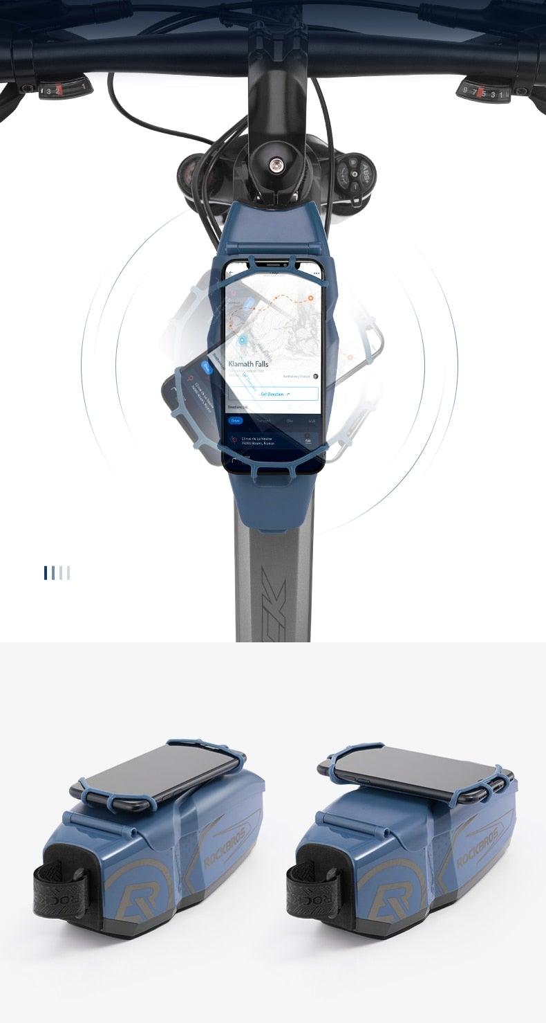 Bicycle Bag Rain cover Bike Phone Holder Bag Waterproof Biycle Basket 4-6.5' Front Phone Bag Moto Bicycle AccessoriesBike Top Tube Bag Bicycle Front Frame Bag Waterproof Bike Pouch Pack Bike Phone Bag Cycling Accessories Pouch For Mountain Road Bike Stevvex