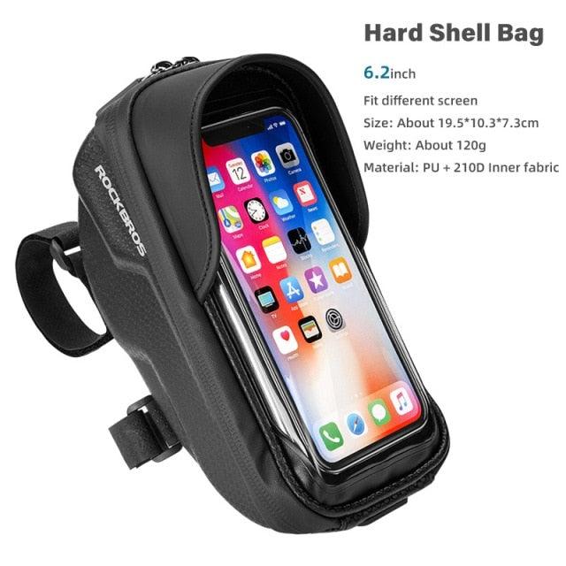 Bicycle Bag Rain cover Bike Phone Holder Bag Waterproof Biycle Basket 4-6.5' Front Phone Bag Moto Bicycle AccessoriesBike Top Tube Bag Bicycle Front Frame Bag Waterproof Bike Pouch Pack Bike Phone Bag Cycling Accessories Pouch For Mountain Road Bike Stevvex