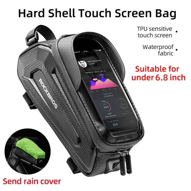 Bicycle Bag Rain cover Bike Phone Holder Bag Waterproof Biycle Basket 4-6.5' Front Phone Bag Moto Bicycle AccessoriesBike Top Tube Bag Bicycle Front Frame Bag Waterproof Bike Pouch Pack Bike Phone Bag Cycling Accessories Pouch For Mountain Road Bike Stevvex