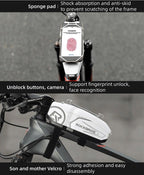 Bicycle Bag Rain cover Bike Phone Holder Bag Waterproof Biycle Basket 4-6.5' Front Phone Bag Moto Bicycle AccessoriesBike Top Tube Bag Bicycle Front Frame Bag Waterproof Bike Pouch Pack Bike Phone Bag Cycling Accessories Pouch For Mountain Road Bike Stevvex