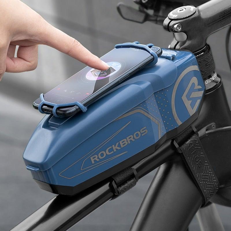 Bicycle Bag Rain cover Bike Phone Holder Bag Waterproof Biycle Basket 4-6.5' Front Phone Bag Moto Bicycle AccessoriesBike Top Tube Bag Bicycle Front Frame Bag Waterproof Bike Pouch Pack Bike Phone Bag Cycling Accessories Pouch For Mountain Road Bike Stevvex