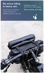 Bicycle Bag Waterproof Big Capacity Handlebar Bag 2 Piece Front Tube Cycling Bag  Bike Accessories Bike Bag Waterproof Bike Handlebar Bag Bicycle For Sport Bicycle Cycling Accessories