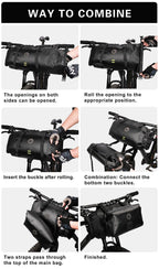 Bicycle Bag Waterproof Big Capacity Handlebar Bag 2 Piece Front Tube Cycling Bag  Bike Accessories Bike Bag Waterproof Bike Handlebar Bag Bicycle For Sport Bicycle Cycling Accessories