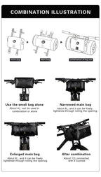 Bicycle Bag Waterproof Big Capacity Handlebar Bag 2 Piece Front Tube Cycling Bag  Bike Accessories Bike Bag Waterproof Bike Handlebar Bag Bicycle For Sport Bicycle Cycling Accessories