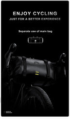 Bicycle Bag Waterproof Big Capacity Handlebar Bag 2 Piece Front Tube Cycling Bag  Bike Accessories Bike Bag Waterproof Bike Handlebar Bag Bicycle For Sport Bicycle Cycling Accessories