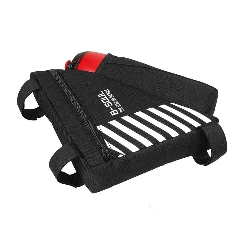 Bicycle Bag Waterproof Bike Triangle Bag Storage Mobile Phone Cycling Bag Bike Tube Pouch Holder Accessories Bike Frame Storage Bag Water Resistant Cycling Handlebar Top Tube Bag Under Seat Pouch Strap-On Adjustable Install Position Stevvex