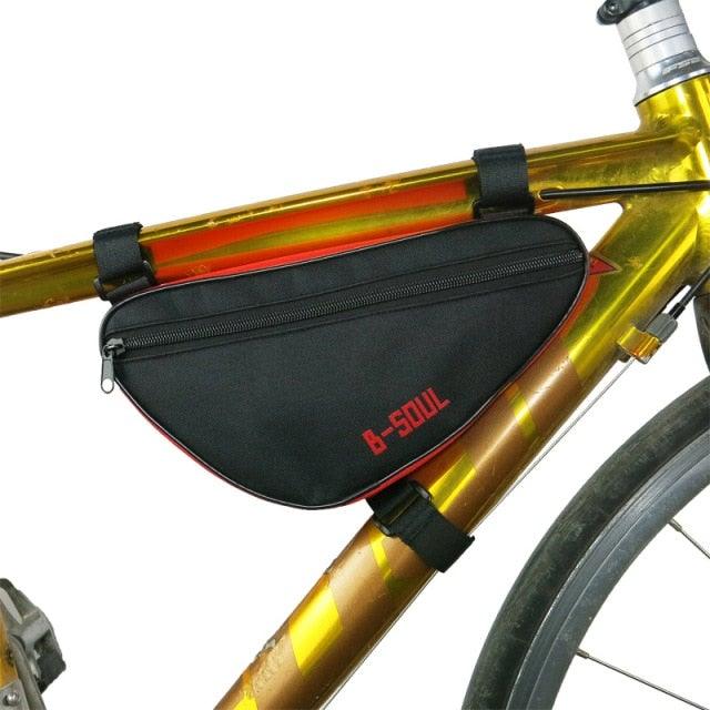 Bicycle Bag Waterproof Bike Triangle Bag Storage Mobile Phone Cycling Bag Bike Tube Pouch Holder Accessories Bike Frame Storage Bag Water Resistant Cycling Handlebar Top Tube Bag Under Seat Pouch Strap-On Adjustable Install Position Stevvex