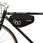 Bicycle Bag Waterproof Bike Triangle Bag Storage Mobile Phone Cycling Bag Bike Tube Pouch Holder Accessories Bike Frame Storage Bag Water Resistant Cycling Handlebar Top Tube Bag Under Seat Pouch Strap-On Adjustable Install Position Stevvex