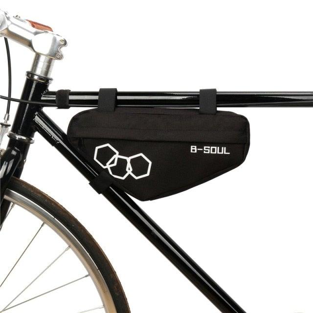 Bicycle Bag Waterproof Bike Triangle Bag Storage Mobile Phone Cycling Bag Bike Tube Pouch Holder Accessories Bike Frame Storage Bag Water Resistant Cycling Handlebar Top Tube Bag Under Seat Pouch Strap-On Adjustable Install Position Stevvex