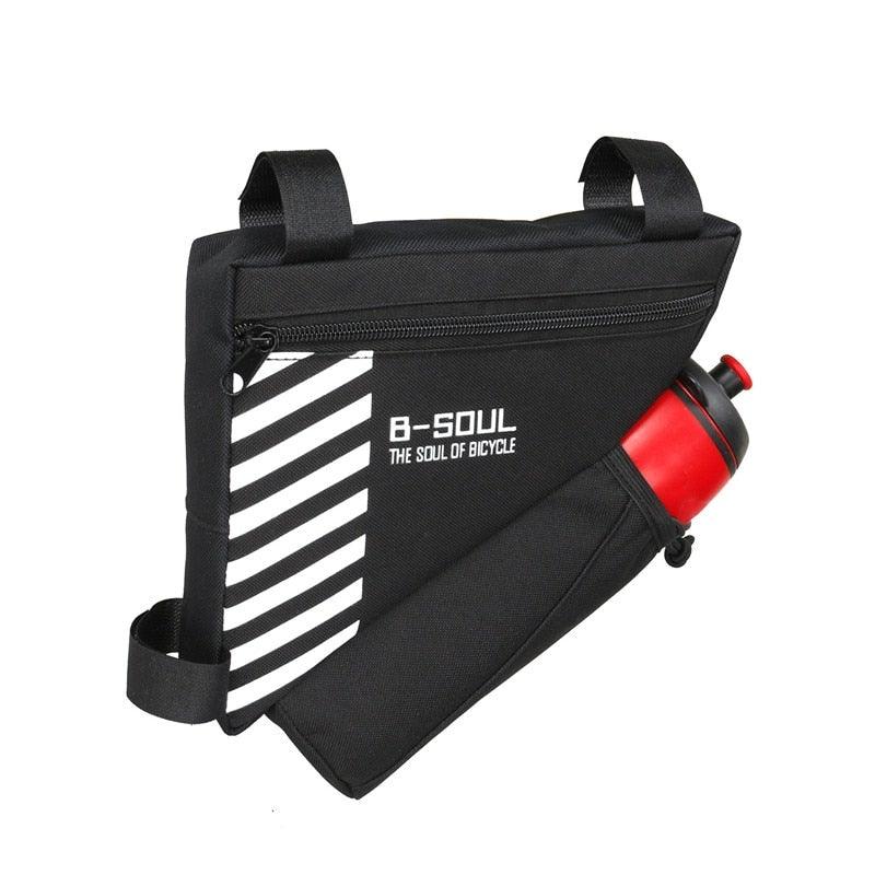 Bicycle Bag Waterproof Bike Triangle Bag Storage Mobile Phone Cycling Bag Bike Tube Pouch Holder Accessories Bike Frame Storage Bag Water Resistant Cycling Handlebar Top Tube Bag Under Seat Pouch Strap-On Adjustable Install Position Stevvex