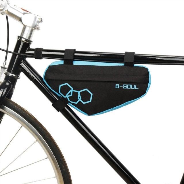Bicycle Bag Waterproof Bike Triangle Bag Storage Mobile Phone Cycling Bag Bike Tube Pouch Holder Accessories Bike Frame Storage Bag Water Resistant Cycling Handlebar Top Tube Bag Under Seat Pouch Strap-On Adjustable Install Position Stevvex