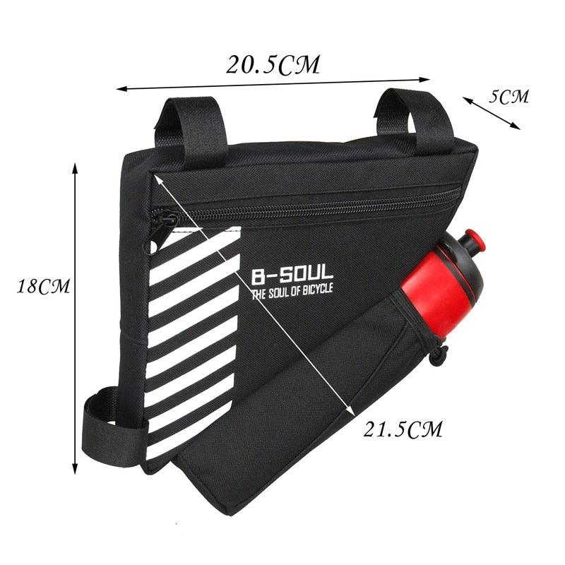Bicycle Bag Waterproof Bike Triangle Bag Storage Mobile Phone Cycling Bag Bike Tube Pouch Holder Accessories Bike Frame Storage Bag Water Resistant Cycling Handlebar Top Tube Bag Under Seat Pouch Strap-On Adjustable Install Position Stevvex