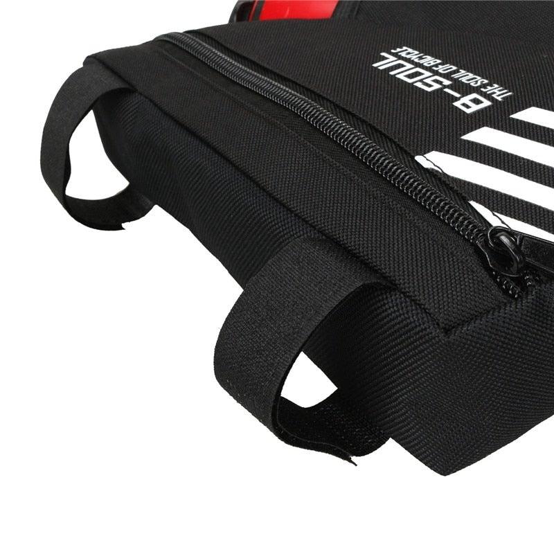 Bicycle Bag Waterproof Bike Triangle Bag Storage Mobile Phone Cycling Bag Bike Tube Pouch Holder Accessories Bike Frame Storage Bag Water Resistant Cycling Handlebar Top Tube Bag Under Seat Pouch Strap-On Adjustable Install Position Stevvex