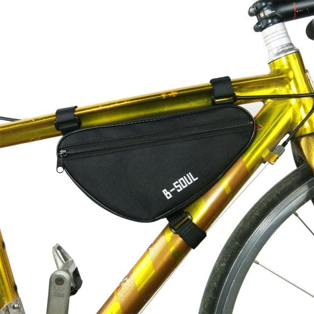 Bicycle Bag Waterproof Bike Triangle Bag Storage Mobile Phone Cycling Bag Bike Tube Pouch Holder Accessories Bike Frame Storage Bag Water Resistant Cycling Handlebar Top Tube Bag Under Seat Pouch Strap-On Adjustable Install Position Stevvex