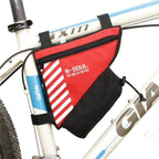 Bicycle Bag Waterproof Bike Triangle Bag Storage Mobile Phone Cycling Bag Bike Tube Pouch Holder Accessories Bike Frame Storage Bag Water Resistant Cycling Handlebar Top Tube Bag Under Seat Pouch Strap-On Adjustable Install Position Stevvex