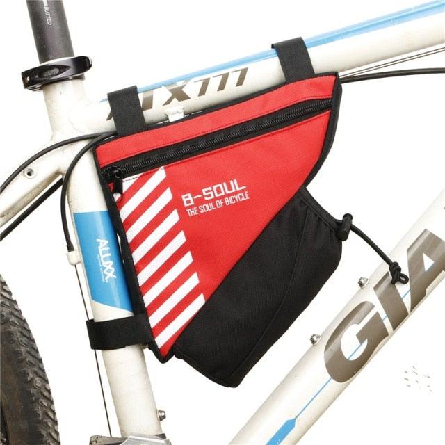 Bicycle Bag Waterproof Bike Triangle Bag Storage Mobile Phone Cycling Bag Bike Tube Pouch Holder Accessories Bike Frame Storage Bag Water Resistant Cycling Handlebar Top Tube Bag Under Seat Pouch Strap-On Adjustable Install Position Stevvex