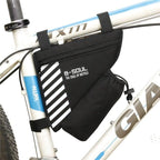 Bicycle Bag Waterproof Bike Triangle Bag Storage Mobile Phone Cycling Bag Bike Tube Pouch Holder Accessories Bike Frame Storage Bag Water Resistant Cycling Handlebar Top Tube Bag Under Seat Pouch Strap-On Adjustable Install Position Stevvex