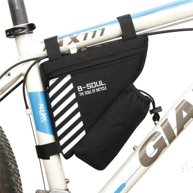 Bicycle Bag Waterproof Bike Triangle Bag Storage Mobile Phone Cycling Bag Bike Tube Pouch Holder Accessories Bike Frame Storage Bag Water Resistant Cycling Handlebar Top Tube Bag Under Seat Pouch Strap-On Adjustable Install Position Stevvex