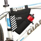 Bicycle Bag Waterproof Bike Triangle Bag Storage Mobile Phone Cycling Bag Bike Tube Pouch Holder Accessories Bike Frame Storage Bag Water Resistant Cycling Handlebar Top Tube Bag Under Seat Pouch Strap-On Adjustable Install Position Stevvex