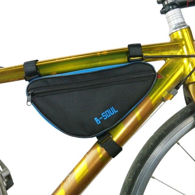 Bicycle Bag Waterproof Bike Triangle Bag Storage Mobile Phone Cycling Bag Bike Tube Pouch Holder Accessories Bike Frame Storage Bag Water Resistant Cycling Handlebar Top Tube Bag Under Seat Pouch Strap-On Adjustable Install Position Stevvex