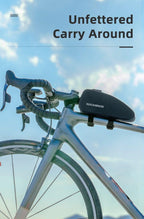 Bicycle Bag Waterproof Cycling Top Front Tube Frame Bag Large Capacity Road Bicycle Black Bike Accessories Top Tube Bike Bag Waterproof Bike Front Frame Bike Bag Bicycle Top Tube Bag Cycling Accessories