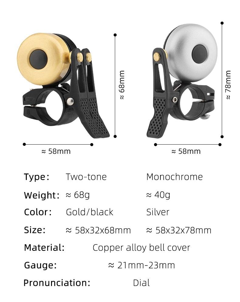 Bicycle Bell Ordinary Classical Handlebar Bell Ring Cycling Bike Bike Bell Sound Road Bike Horn Bicycle Accessories All Metal Body Loud Decent Tone Bicycle Ring Bell For Adults And Kids Stevvex