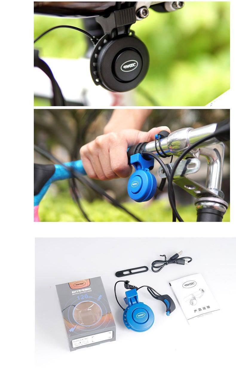 Bicycle Electronic Bell Scooter Siren Trumpet Alarm USB Charge Cycling Audio Warning Alert Safety Riding Mini Bicycle Horn Loud USB Rechargeable Handlebar Cycling Alarm Alert Ring For Mountain Bike Stevvex