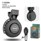 Bicycle Electronic Bell Scooter Siren Trumpet Alarm USB Charge Cycling Audio Warning Alert Safety Riding Mini Bicycle Horn Loud USB Rechargeable Handlebar Cycling Alarm Alert Ring For Mountain Bike Stevvex
