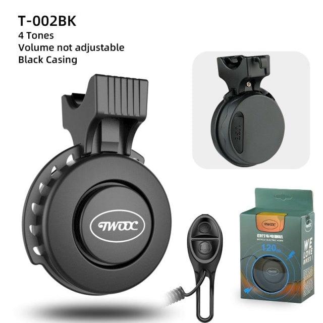 Bicycle Electronic Bell Scooter Siren Trumpet Alarm USB Charge Cycling Audio Warning Alert Safety Riding Mini Bicycle Horn Loud USB Rechargeable Handlebar Cycling Alarm Alert Ring For Mountain Bike Stevvex
