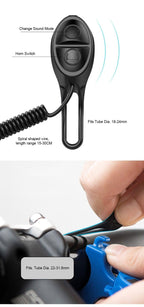 Bicycle Electronic Bell Scooter Siren Trumpet Alarm USB Charge Cycling Audio Warning Alert Safety Riding Mini Bicycle Horn Loud USB Rechargeable Handlebar Cycling Alarm Alert Ring For Mountain Bike Stevvex