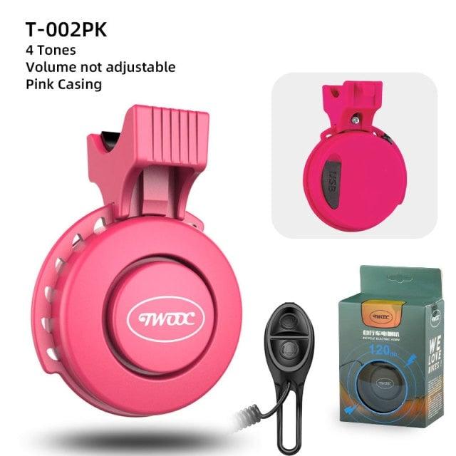 Bicycle Electronic Bell Scooter Siren Trumpet Alarm USB Charge Cycling Audio Warning Alert Safety Riding Mini Bicycle Horn Loud USB Rechargeable Handlebar Cycling Alarm Alert Ring For Mountain Bike Stevvex