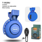 Bicycle Electronic Bell Scooter Siren Trumpet Alarm USB Charge Cycling Audio Warning Alert Safety Riding Mini Bicycle Horn Loud USB Rechargeable Handlebar Cycling Alarm Alert Ring For Mountain Bike Stevvex