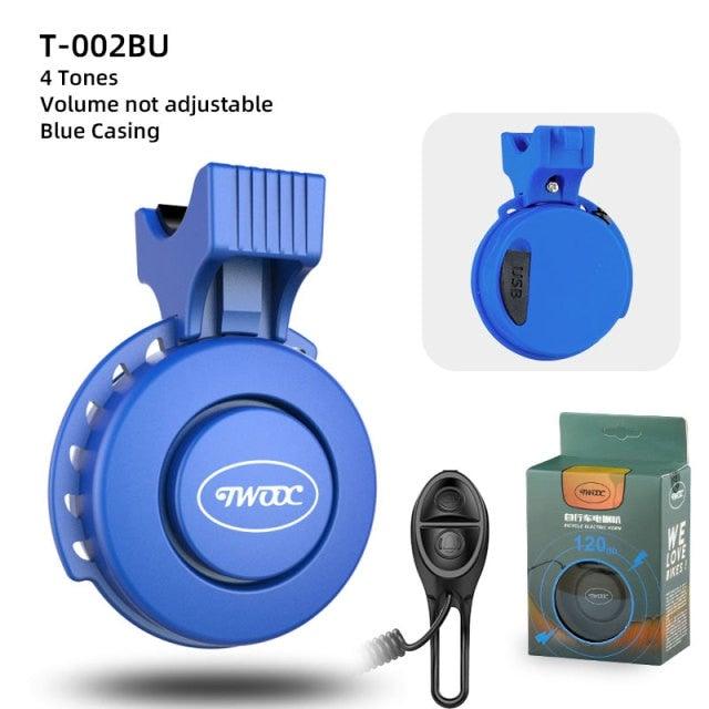Bicycle Electronic Bell Scooter Siren Trumpet Alarm USB Charge Cycling Audio Warning Alert Safety Riding Mini Bicycle Horn Loud USB Rechargeable Handlebar Cycling Alarm Alert Ring For Mountain Bike Stevvex