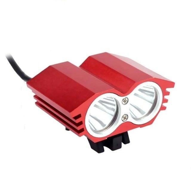 Bicycle Front Light Super Bright Bike Light Road Cycling Headlight 6400mAh Battery Pack Charger Bicycle Light USB Rechargeable Bike Headlight Set Install In Seconds Without Tools Powerful Bike Headlight Stevvex