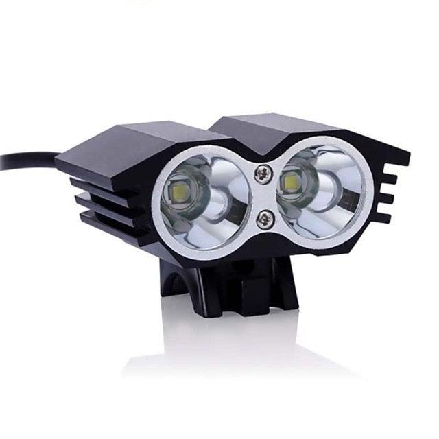 Bicycle Front Light Super Bright Bike Light Road Cycling Headlight 6400mAh Battery Pack Charger Bicycle Light USB Rechargeable Bike Headlight Set Install In Seconds Without Tools Powerful Bike Headlight Stevvex