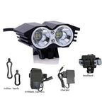 Bicycle Front Light Super Bright Bike Light Road Cycling Headlight 6400mAh Battery Pack Charger Bicycle Light USB Rechargeable Bike Headlight Set Install In Seconds Without Tools Powerful Bike Headlight Stevvex
