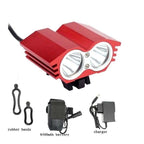 Bicycle Front Light Super Bright Bike Light Road Cycling Headlight 6400mAh Battery Pack Charger Bicycle Light USB Rechargeable Bike Headlight Set Install In Seconds Without Tools Powerful Bike Headlight Stevvex