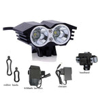 Bicycle Front Light Super Bright Bike Light Road Cycling Headlight 6400mAh Battery Pack Charger Bicycle Light USB Rechargeable Bike Headlight Set Install In Seconds Without Tools Powerful Bike Headlight Stevvex