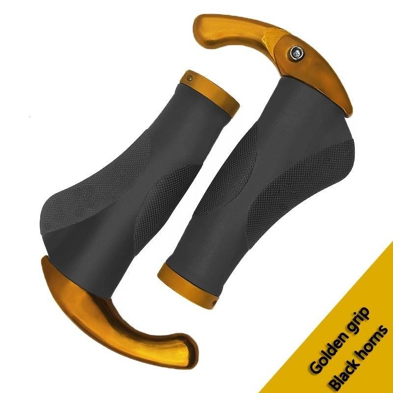 Bicycle Grip Handlebar End Cap Aluminium Alloy Lock Mountain Handle Bar Grip Bike Anti-Skid Rubber Bicycle Skid-Proof Grips New Generation Bike Handlebar Grip Soft Gel Inserts Shock Resistance Ergonomics Comfort Design Stevvex