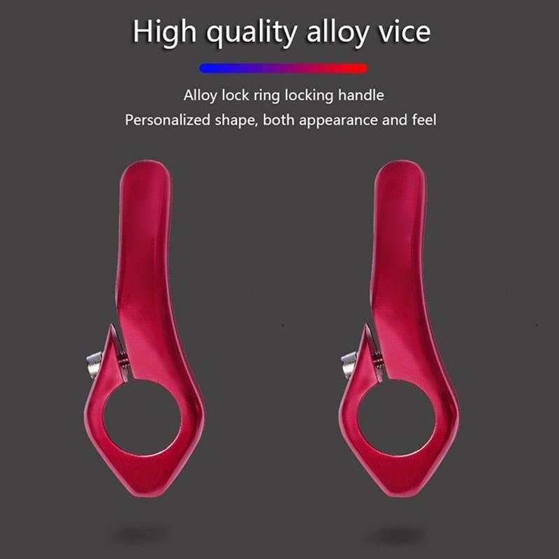 Bicycle Grip Handlebar End Cap Aluminium Alloy Lock Mountain Handle Bar Grip Bike Anti-Skid Rubber Bicycle Skid-Proof Grips New Generation Bike Handlebar Grip Soft Gel Inserts Shock Resistance Ergonomics Comfort Design Stevvex