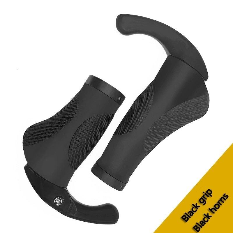 Bicycle Grip Handlebar End Cap Aluminium Alloy Lock Mountain Handle Bar Grip Bike Anti-Skid Rubber Bicycle Skid-Proof Grips New Generation Bike Handlebar Grip Soft Gel Inserts Shock Resistance Ergonomics Comfort Design Stevvex