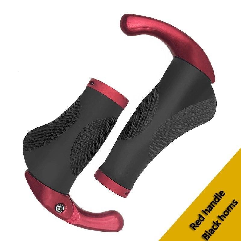 Bicycle Grip Handlebar End Cap Aluminium Alloy Lock Mountain Handle Bar Grip Bike Anti-Skid Rubber Bicycle Skid-Proof Grips New Generation Bike Handlebar Grip Soft Gel Inserts Shock Resistance Ergonomics Comfort Design Stevvex