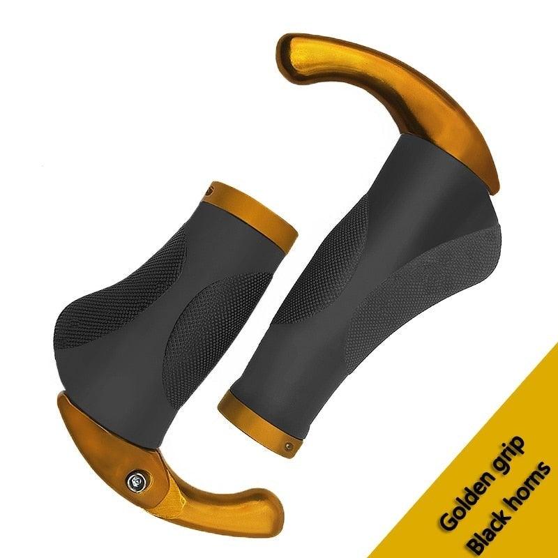 Bicycle Grip Handlebar End Cap Aluminium Alloy Lock Mountain Handle Bar Grip Bike Anti-Skid Rubber Bicycle Skid-Proof Grips New Generation Bike Handlebar Grip Soft Gel Inserts Shock Resistance Ergonomics Comfort Design Stevvex