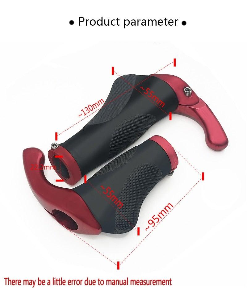 Bicycle Grip Handlebar End Cap Aluminium Alloy Lock Mountain Handle Bar Grip Bike Anti-Skid Rubber Bicycle Skid-Proof Grips New Generation Bike Handlebar Grip Soft Gel Inserts Shock Resistance Ergonomics Comfort Design Stevvex