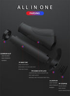 Bicycle Grip Handlebar End Cap Aluminium Alloy Lock Mountain Handle Bar Grip Bike Anti-Skid Rubber Bicycle Skid-Proof Grips New Generation Bike Handlebar Grip Soft Gel Inserts Shock Resistance Ergonomics Comfort Design Stevvex