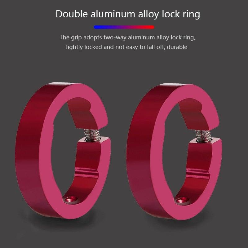Bicycle Grip Handlebar End Cap Aluminium Alloy Lock Mountain Handle Bar Grip Bike Anti-Skid Rubber Bicycle Skid-Proof Grips New Generation Bike Handlebar Grip Soft Gel Inserts Shock Resistance Ergonomics Comfort Design Stevvex