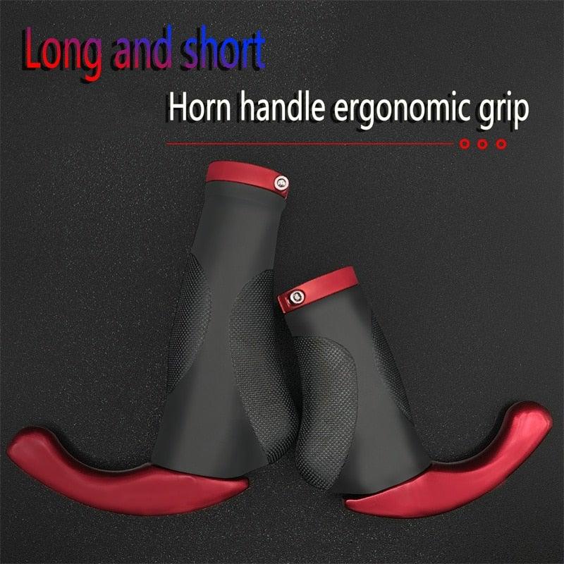Bicycle Grip Handlebar End Cap Aluminium Alloy Lock Mountain Handle Bar Grip Bike Anti-Skid Rubber Bicycle Skid-Proof Grips New Generation Bike Handlebar Grip Soft Gel Inserts Shock Resistance Ergonomics Comfort Design Stevvex