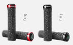 Bicycle Grips Rubber Handle Anti-Skid Cycling Handlebar Cuffs Lock Aluminum Alloy Bike Lock-On Mountain Bike Grips Bicycle Handlebar Locking Grips Non-Slip Handle Grips Stevvex