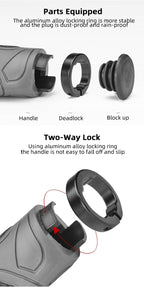 Bicycle Grips Rubber Handle Anti-Skid Cycling Handlebar Cuffs Lock Aluminum Alloy Bike Lock-On Mountain Bike Grips Bicycle Handlebar Locking Grips Non-Slip Handle Grips Stevvex