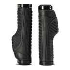 Bicycle Grips Rubber Handle Anti-Skid Cycling Handlebar Cuffs Lock Aluminum Alloy Bike Lock-On Mountain Bike Grips Bicycle Handlebar Locking Grips Non-Slip Handle Grips Stevvex